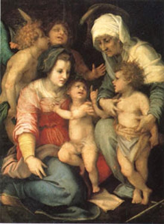 Andrea del Sarto The Holy Family with Angels (mk05) oil painting image